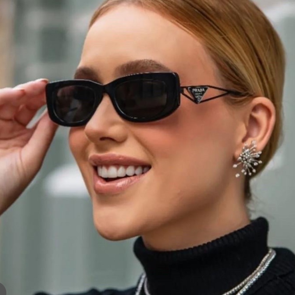 NEW PRADA PR14YS 1AB5S0 UNISEX BLACK EYEWEAR PR 14YS UNISEX SUNGLASSES SPR 14Y - Picture 1 of 15